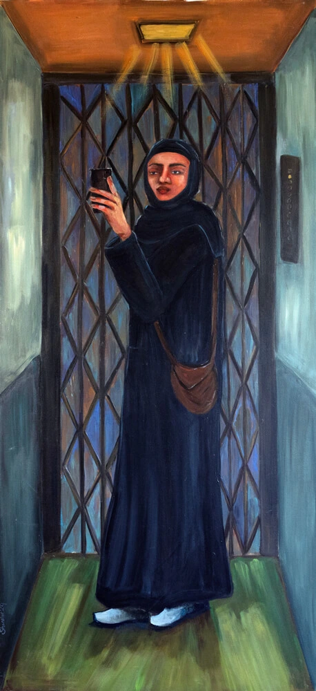 Girl on the phone | 23 X 25 Inches