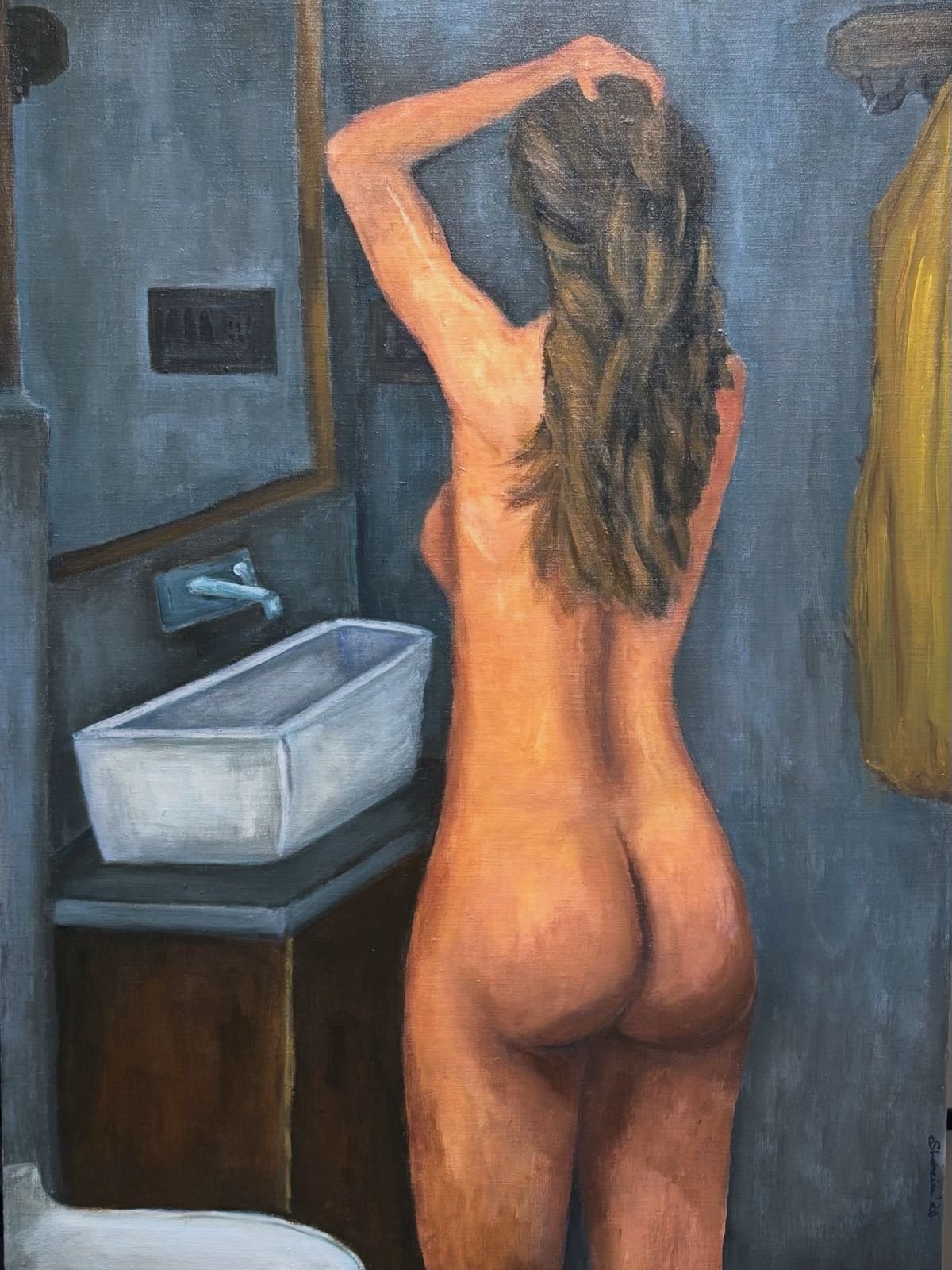 Bathroom Musings | 24 X 36 Inches